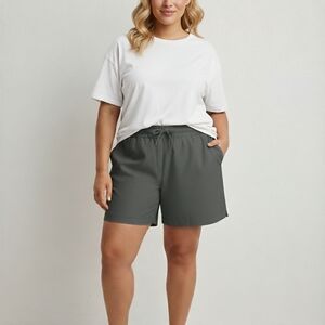 Green Women's High Rise Activewear 4-way Stretchtech Curvy Plus size 3X Shorts